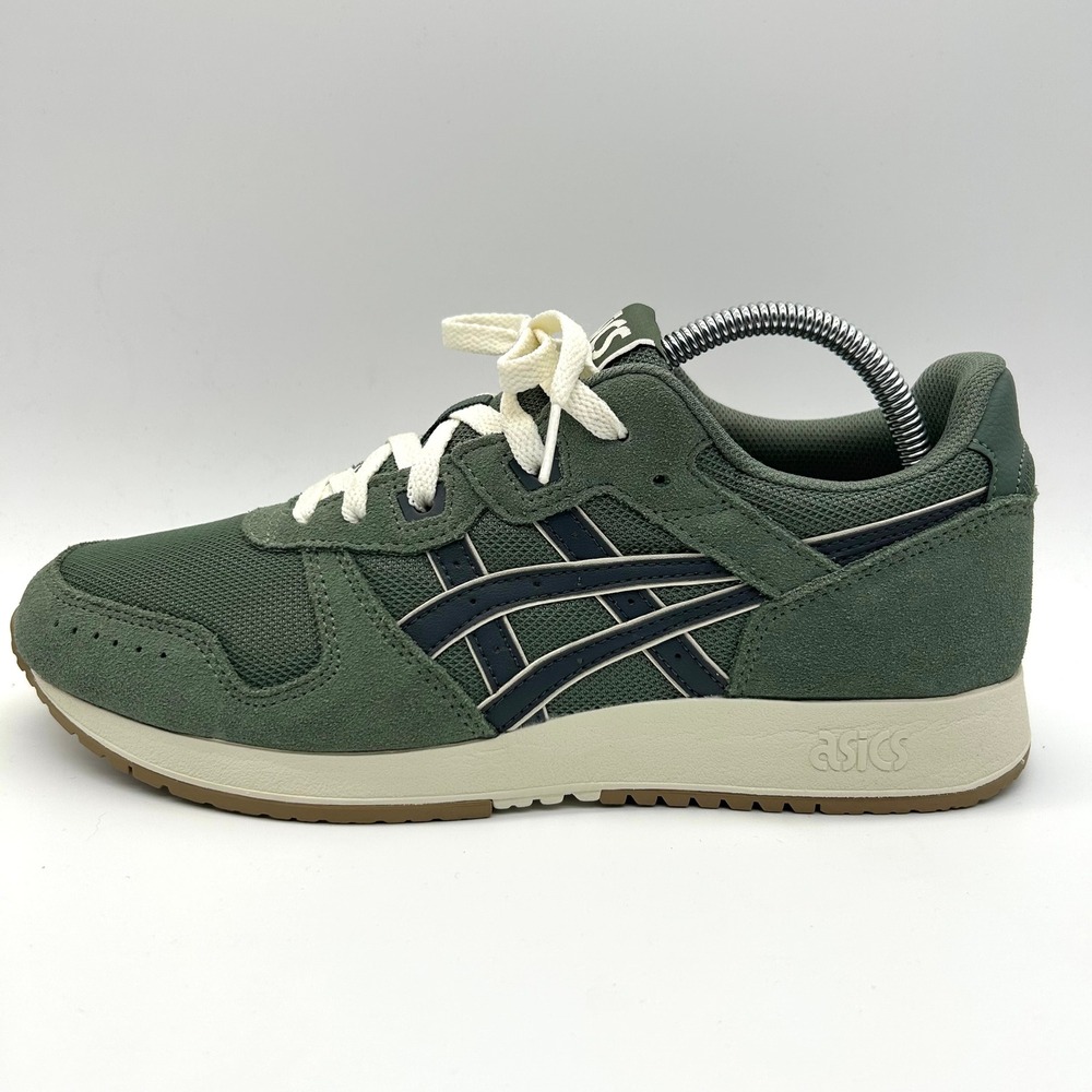 ASICS Lyte Classic Shoes Mens 8 Lichen Green Suede Mesh Retro Runner 1201A477
